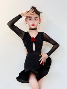 conny | Trang Phục Huấn Luyện Khiêu Vũ Latin Cho Trẻ Em Chân Váy Xương Cá Áo Tay MESH