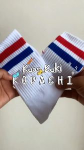 Kaos Kaki KODACHI Oldskool Oldschool Strip Biru Merah Panjang - Reiko Store