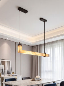 HADLITE | Marble and Copper Linear Chandelier