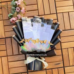 Buket kupu-uang // Kerangka buket uang kosong free uang maiinan+ kupu // Led /non Led / tanpa boneka wisuda // buket kupu / buket uang
