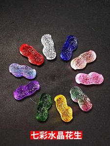 Hạt đậu phộng chiêu tài lộc củ lạc pha lê vật phẩm phong thủy trang trí