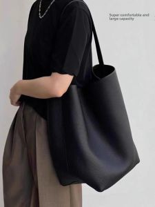 Leather Tote Bag Women Commuter Large Capacity Bucket Bag New 2025 Single Shoulder Handbag Korean Style Casual Youth Bag