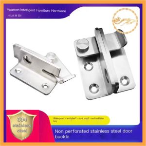 EZEK High-Quality 304 Stainless Steel Door Slide Lock Latch Secure Padlockable Bolt Latch for Home Security