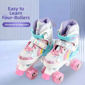 MLZH | Childrens Beginner Flashing Anti-slip Roller Skates