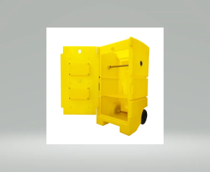 Spill Kit Plastic Cabinet ตู้รถเข็นเปล่าสำหรับจัดเก็บวัสดุดูดซับสารเคมี ( 1 ตู้ )