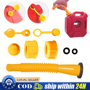 【Local Delivery】 Universal Gas Can Spout Replacement 3pcs Flexible Pour Nozzles Gasket Kit with Collar Caps and Stopper Spout Cover LZC-Gas-Can-Spout-Kit