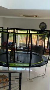 ที่นี่: Smartplayonly แทรมโพลีนที่กระโดด รุ่น Superpremium วงรี 8X12 ฟุต 2.4X3.6 เมตร บรรจุภัณฑ์ 300+กก รับน้ำหนัก แข็งแรง ปลอดภัย