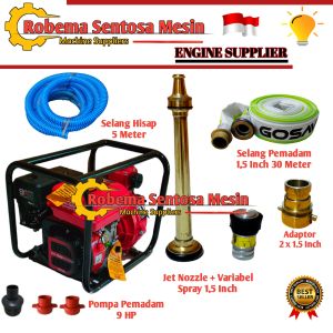 Paket Jet Nozzle Sprayer Pemadam Kebakaran dan Selang | Siap Pakai