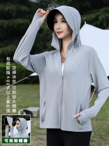 Áo Chống Nắng Mùa Hè Cho Nữ 2024 Áo Chống Tia UV Thoáng Khí Ngắn Bằng Lụa Băng Chống Nắng Bằng Nylon UPF50+ Áo Khoác Ngoài Thường Ngày