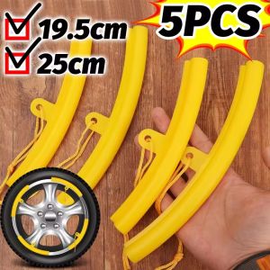 5PCS Car Wheel Protector Pry Tire Auxiliary Accessories Auto Tyre Hub Steel Ring Scratch Resistant Protective Pad Tire Repair Tools