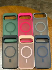 Matte Translucent ForMagsafe Magnetic Solid Color Phone Case For Google Pixel 10 9 ProXL Wireless Charge Shockproof Armor Cover
