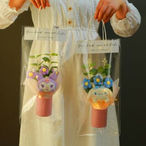 Cartoon Kuromi Plush Bouquet My Melody Cinnamoroll Kt Cat Plush Doll Toy Teachers  Day Valentine Graduation Gifts