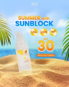 SR12 Sunblock Lotion SPF 30 Tabir Surya Sunscreen Pelindung Sinar UV Aftersun BPOM