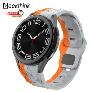 GEEKTHINK สายซิลิโคนสำหรับ Samsung Galaxy Watch 6คลาสสิก43มม. 47มม. 7 6 5 4 40มม. 44มม. ไม่มีช่องว่างสายนาฬิกาแนวสปอร์ตสำหรับสร้อยข้อมือ5Pro 45มม.
