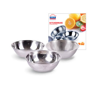 RRS ชุด กะละมัง ชามผสม ชามสลัด สแตนเลส 24/26/28 ซม. ( กดเลือกได้เลยค่ะ ) - เครื่องครัว