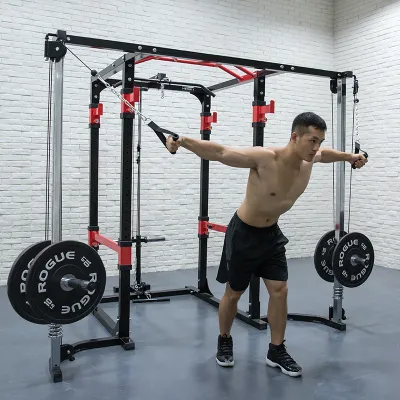 Khung giá đỡ gập sâu khung cầu thang đa năng giá đỡ tạ đòn giá đẩy ngực thiết bị thể thao phòng gym