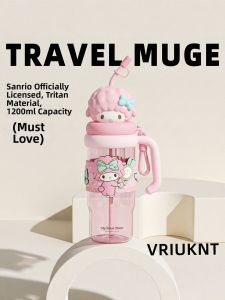 VRIUKNT | Female-Friendly Adorable Portable Straw Plastic Cup