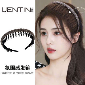 Flocking Full Diamond Headband Clip South Korea Hairpin Adult Hairpin Wash Hair Face Wash Velvet Internet Celebrity Broken Hair Headband