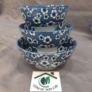 Tô gốm sứ bộ cổ Hoa Mai dùng đựng canh soup (Có 3 size: tô 6: ĐK 15cm tô 7: ĐK 17.5cm tô 8: ĐK 20cm)