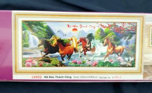 [ MỚI]Tranh đính đá mã đáo thành công kích thước lớn Lv030(120x60cm) Lv031(160x70cm) Lv032(200×85cm)[Tranh Hà Đoàn]