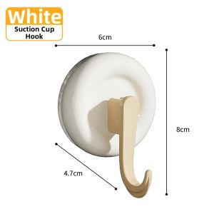 Suction No-Drilling Strong Wall Mount Hooks for Bathrooms and Kitchens