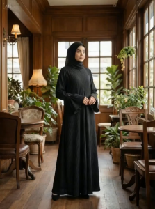 Safa Dress SizeM-L XL-3L XXL-XXXL Bahan Condru Polos Baju Gamis Daily Strecth