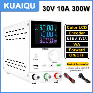 KUAIQU 0-30V 0-10A 0-300W Adjustable DC Power Supply 60V 120V Switching Power Source Encoder Digital Signal Precision Knob Tools