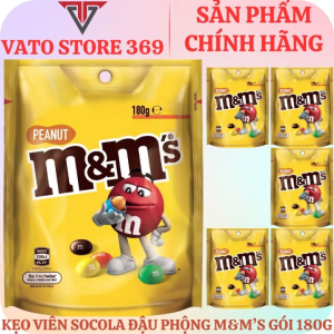 Kẹo socola đậu phộng M&M peanut vàng gói 180g