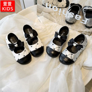 Spring New Style Childrens Mary Jane Girls Leather Shoes Bean Bean Baby Girl Single Shoes Casual Synthetic Leather Rubber Wear Resistant