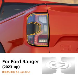 Phim Bảo Vệ Đèn Pha Ô Tô TPU Cho Ford Ranger 23-25 Trong Suốt & Đen Khói Chống Xước Phụ Kiện Ngoại Thất Ô Tô