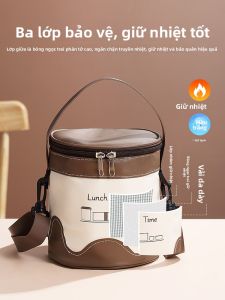 YOULUNMEI | Túi Giữ Nhiệt Dày Bằng Nhôm Foil Hình Tròn Đựng Bữa Trưa