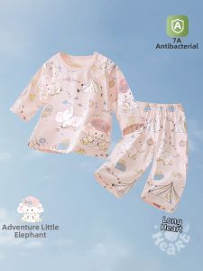 Summer Lightweight Long Sleeve Cotton Baby Set 9/10 Pants