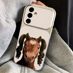 Funny Ponytails Horse Soft Case For Samsung S26 Ultra S25 FE Plus S24 A57 A56 A55 A37 A27 A07 A17 A36 A26 A16 PU Leather Cover