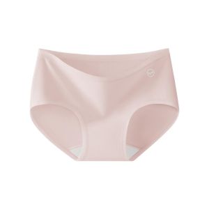 MiiOW | กางเกงชั้นในทรงสามเหลี่ยมผ้าฝ้ายแท้สำหรับผู้หญิง กางเกงชั้นในไร้ตะเข็บ กางเกงชั้นในระบายอากาศได้ดี ไม่รัดรูป ไซส์ใหญ่ กางเกงชั้นในผู้หญิงป้องกันแบคทีเรีย