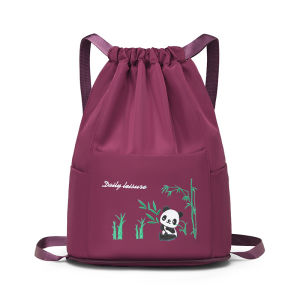 Drawstring Bag Drawstring Backpack Dry Wet Separation Sports Training Bag Large Capacity Foldable Lightweight Casual Travel Bag