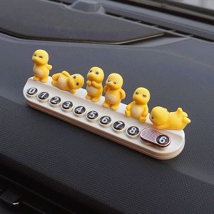 NAIFUNA | Cute Elegant Temporary Parking Contact Number Plate Moveable Interior Car Decoration