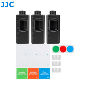JJC | JJC 3pcs 1000ml Darkroom Chemical Storage Bottles Film Developer Liquid Container With Measuring Cup Film Developing Equipment