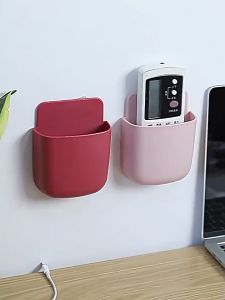 Worthbuy Universal Wall Mounted Storage Holder Hanging Stand Phone Holder Nail Free Toiletries Rack Remote Control 壁挂置物盒