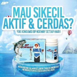 BP Norway Salmon oil Norwegia original 100% minyak ikan kecerdasan otak anak nafsu makan multivitamin 100% original dari Ikan Salmon Norwegia HALAL BPOM meningkatkan kecerdasan Otak kesehatan Jantung nafsu makan anak konsentrasi dan fokus anak t