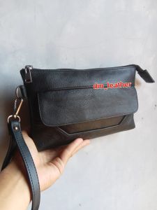 Clutch Handbag Pria Wanita Kulit Asli