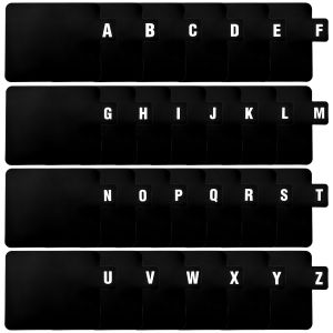 Alphabet Tabs Record Dividers Alphabetical Vinyl Record Dividers Waterproof Plastic Vinyl Separators for Record Stores Library
