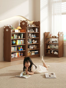 SAMEDREAM | Child Wooden Bookshelf Floor Shelving Unit Storage for Living Room