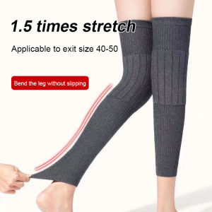 Thermal Insulation/Relieve Fatigue Extra-Long Warm Cashmere Knee Pads Ultra-Stretch Soft Velvet Knee Pads