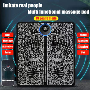 EMS Electric Foot Massager Pad Acupuncture Stimulator Massage Deep Kneading Shiatsu Therapy Massage Relieve Fatigue Feet