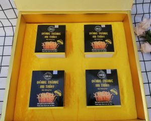 HỘP QUÀ TẶNG CAO CẤP 80gram (4 hộp 20gram)  ĐÔNG TRÙNG HẠ THẢO khô TRÂM AN loại THƯỢNG HẠNG sấy thăng hoa - hỗ trợ tăng cường sức khỏe