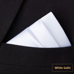 LIESHANG | White Pocket Square For Mens Suits Shirts