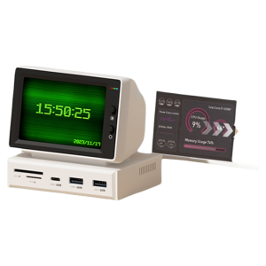 Hagibis | Desktop Expansion Dock with Small Screen for Monitoring Host Temperature