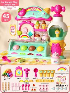 WANJUTEGONGDUI | Educational Roleplay Ice Cream Machine Toy for Girls