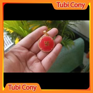 Mặt dây chuyền chữ Phạn Thích Ca Mâu Ni màu đỏ M202-151-KTDX2 Tubi Cony