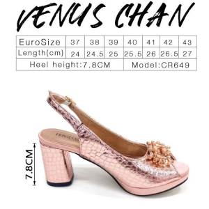 Dép Cao Gót Nữ Kiểu Ý Sang Trọng Thiết Kế Thanh Lịch Mũi Tròn Nơ Đính Đá Sáng Dành Cho Mùa Hè Dự Tiệc Kiểu Quai Hậu.
